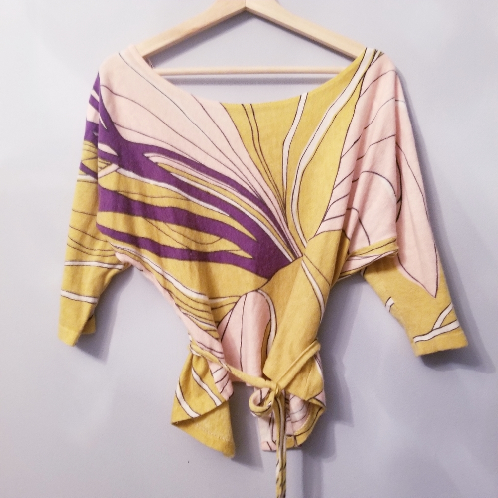 Anthropologie Moth Ooen Back Wrap Sweater XS